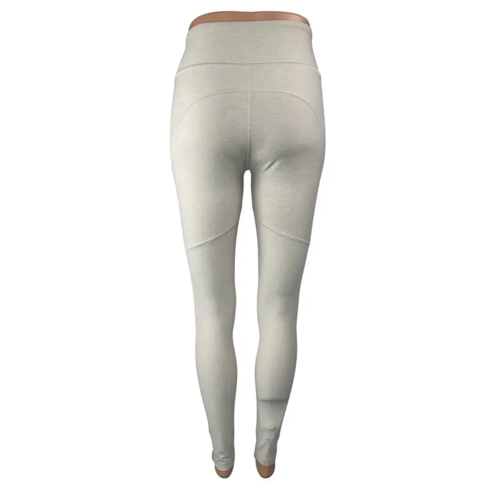 Outdoor Voices White High Waisted Mid Rise Activewear Skinny Leggings Pants S